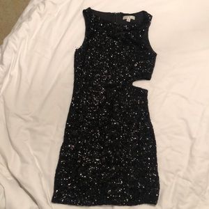 Black sequence dress